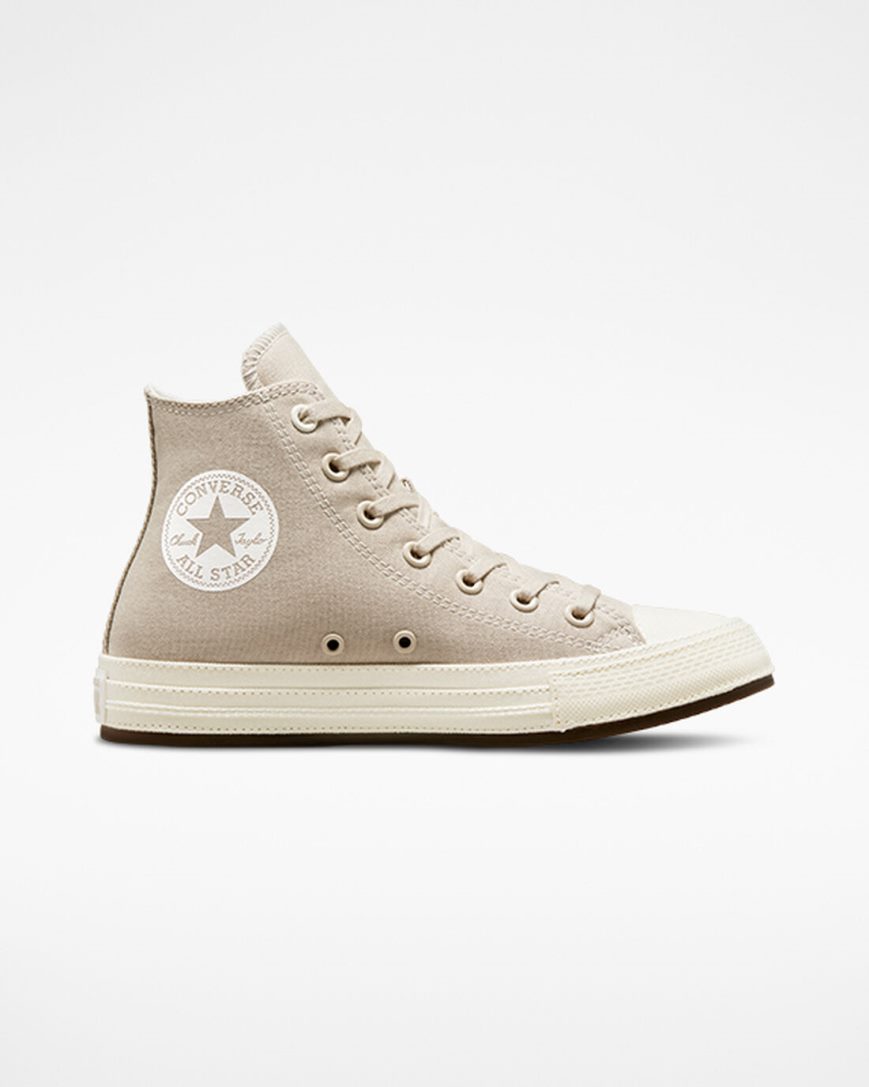 Tenis Converse Chuck Taylor All Star Tonal Lona Cano Alto Feminino Cinzentas | PT N08T975